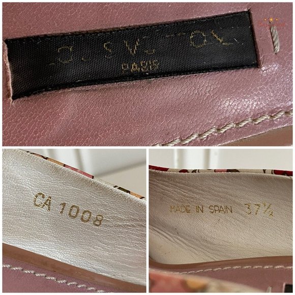 Auth LOUIS VUITTON Floral Satin Fabric Patent Ankle Strap Espadrille Wedge 7.5 - Picture 7 of 15